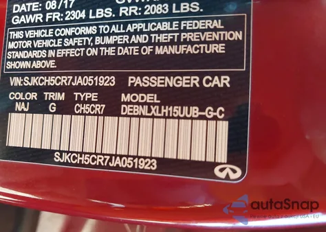 2018 Infiniti Qx30 Luxury из США, поврежденный, VIN SJKCH5CR7JA051923